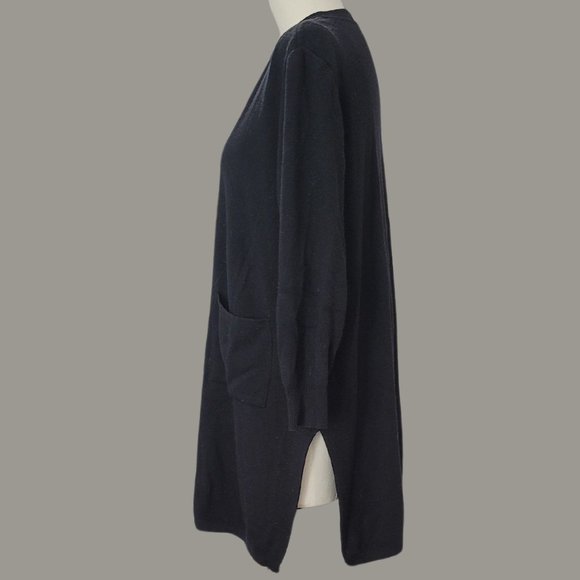 BLACK LONG CARDIGAN SIZE 8 - Picture 3 of 3